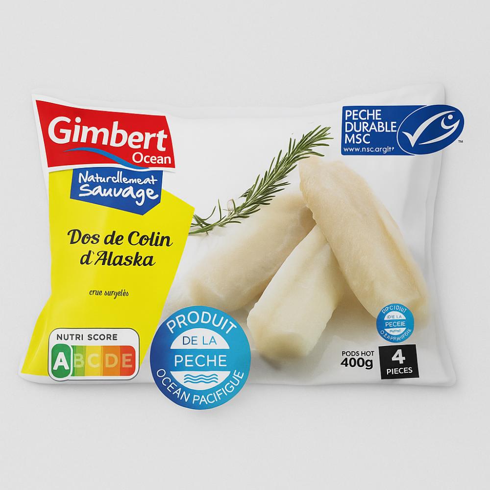 Dos de Colin d'Alaska sans peau 150g 5kg