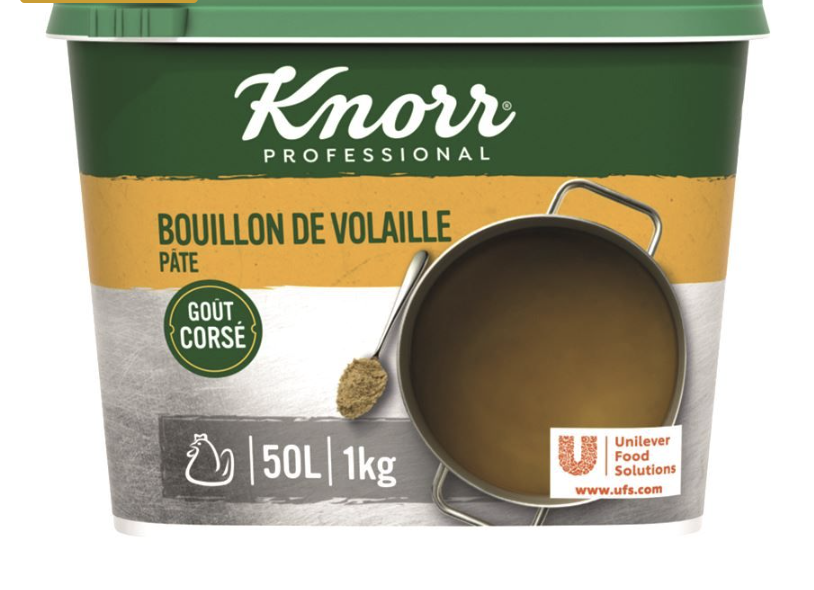 Bouillon De Volaille 1kg - Pâte bouillon poule Knorr