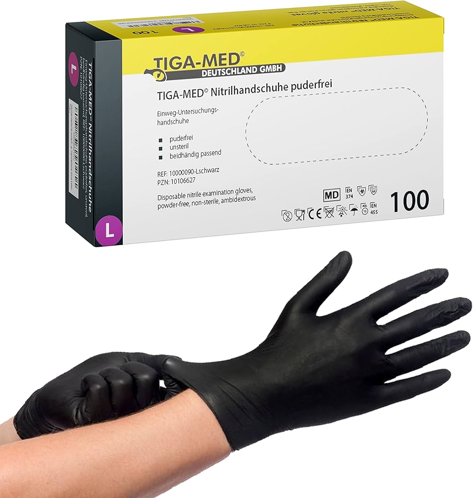 Gants nitrille noir L x100