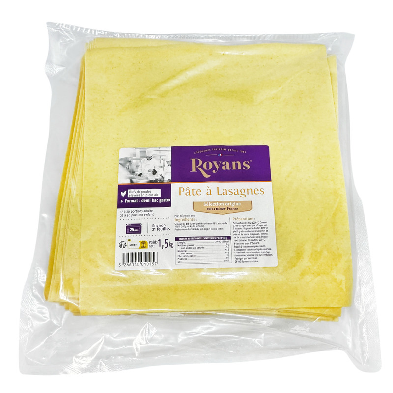 Pâte à Lasagne Fraiche 1,5KG