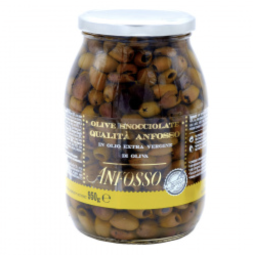 Olives Denoyautées Taggiasche à l'huile 950gr Anfosso