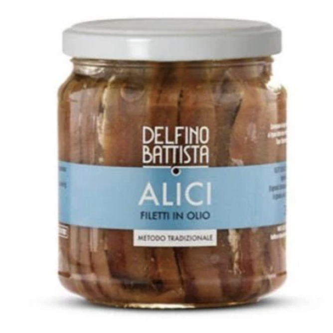 Filets d'anchois à l'huile Delfino 530gr